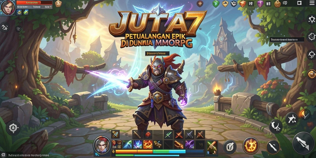 Tampilan gameplay menarik dalam JUTA7 dengan aksi mendebarkan di dunia MMORPG.