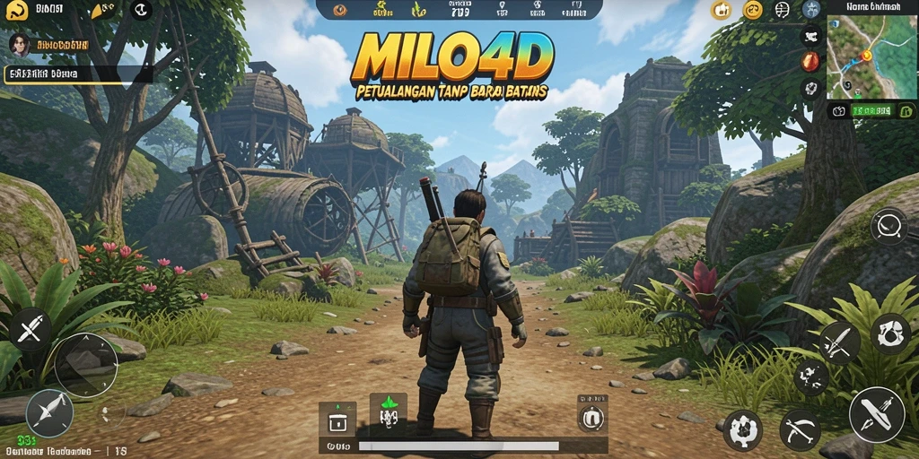 Tangkapan layar dari gameplay seru MILO4D di dunia terbuka.