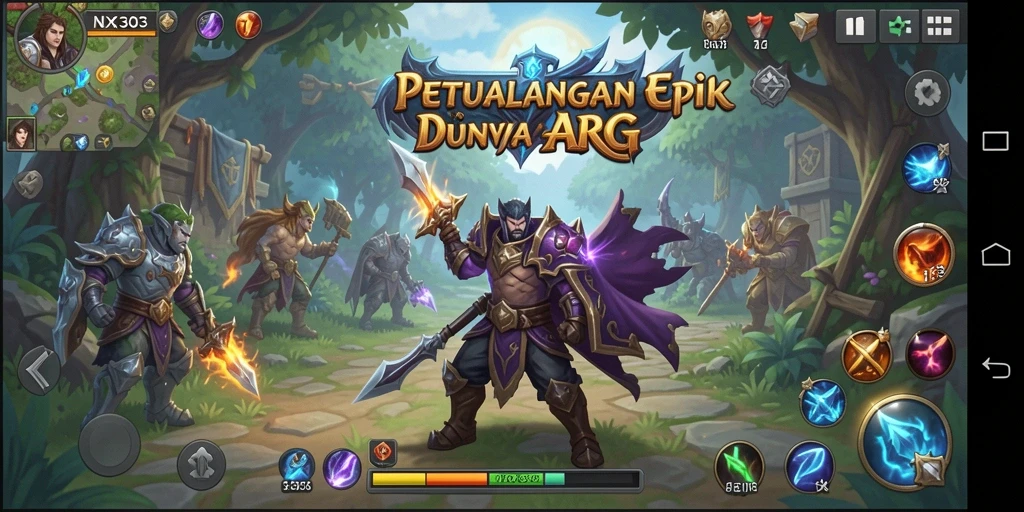 Screenshot gameplay NX303 menampilkan petualangan ARPG yang seru dan mendebarkan.