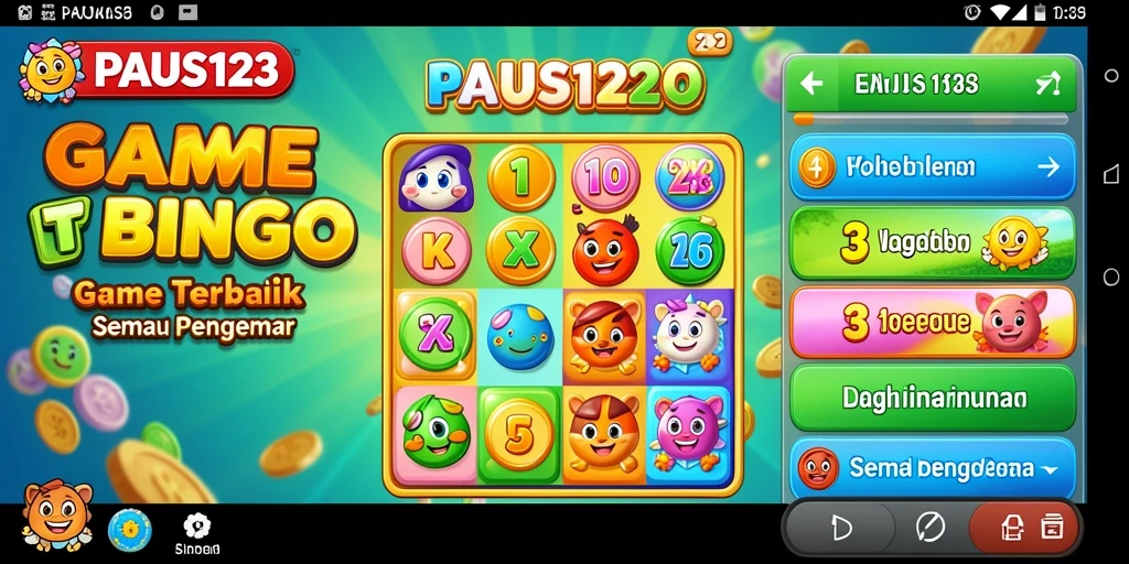 Tampilan gameplay Bingo yang seru dan interaktif di PAUS123.