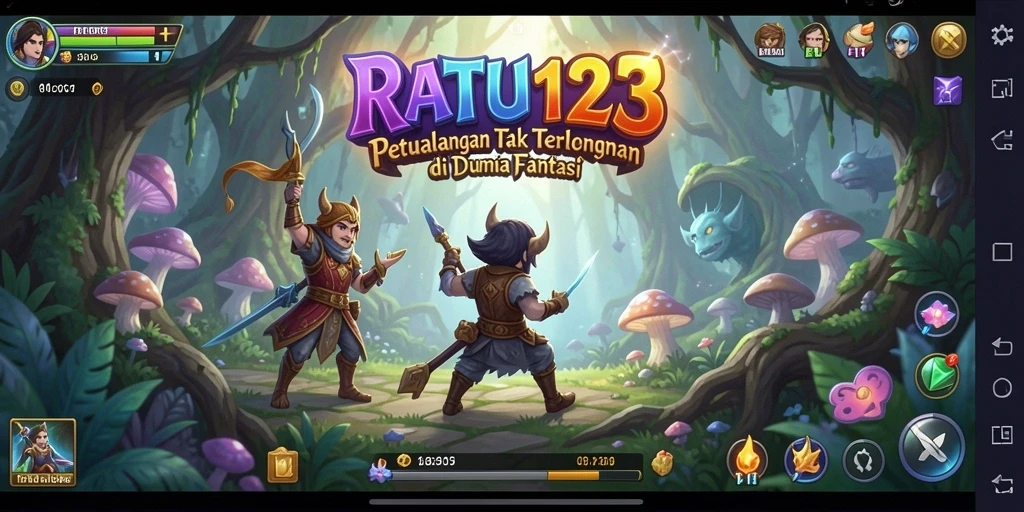 Tangkapan layar gameplay <strong>RATU123</strong> yang menunjukkan petualangan seru di dunia fantasi.
