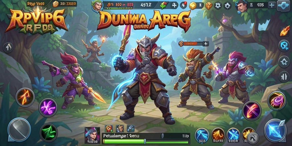 Tangkapan layar gameplay RPVIP6 menunjukkan aksi seru dalam pertempuran ARPG.
